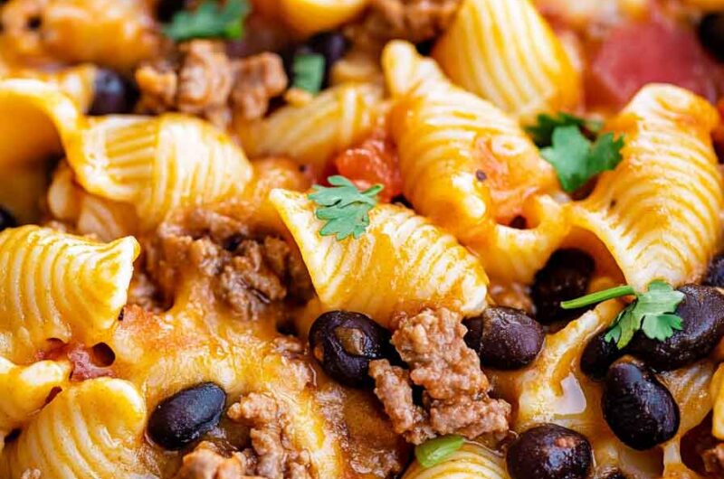 Cheesy Taco Pasta (One-Pot Dinner)