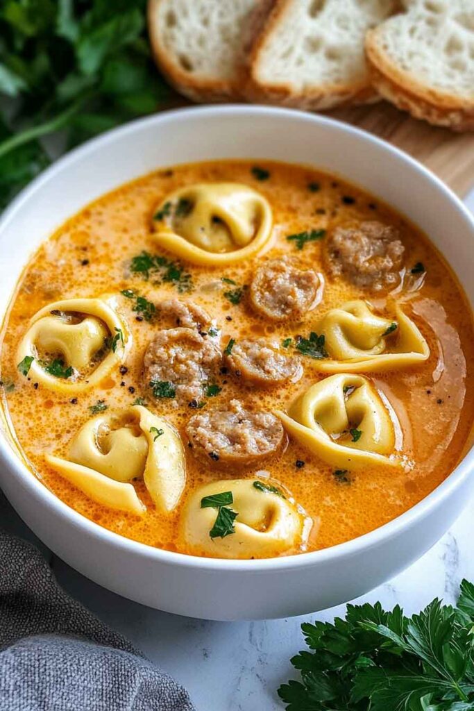 Ingredients for Creamy Tortellini Soup