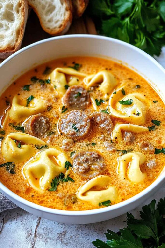 How to Make Creamy Tortellini Soup