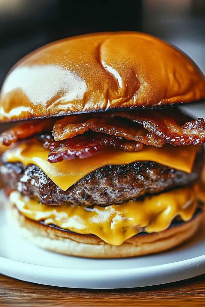 Crispy Bacon Burgers