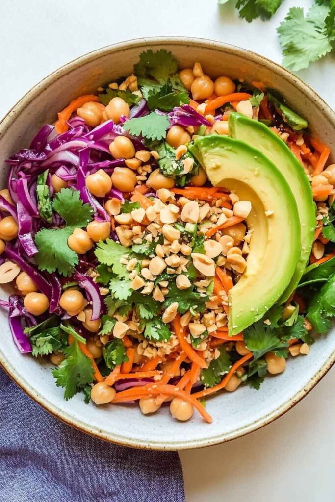 Ingredients for Crunchy Thai Chickpea Salad