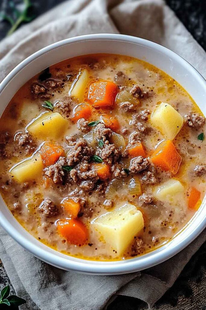 Easy Cheeseburger Soup
