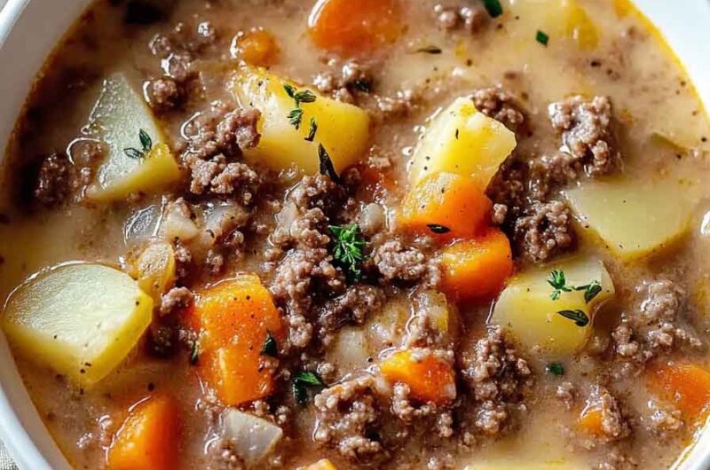 Easy Cheeseburger Soup