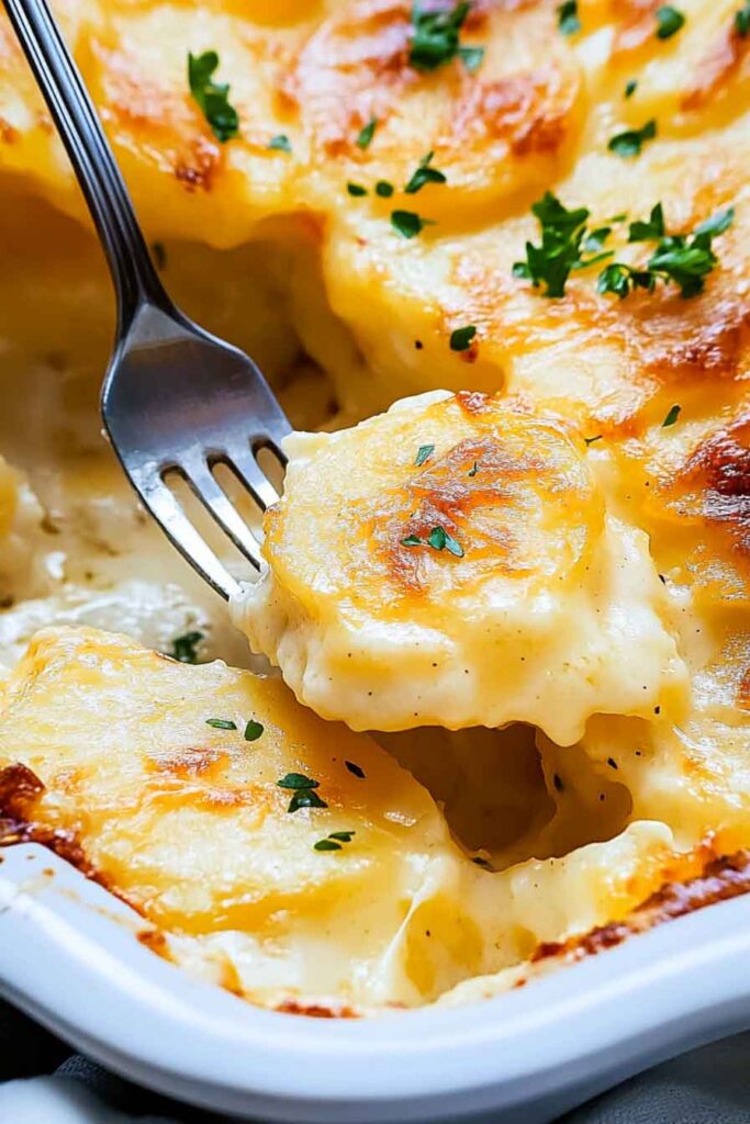 Ingredients for Easy Cheesy Scalloped Potatoes