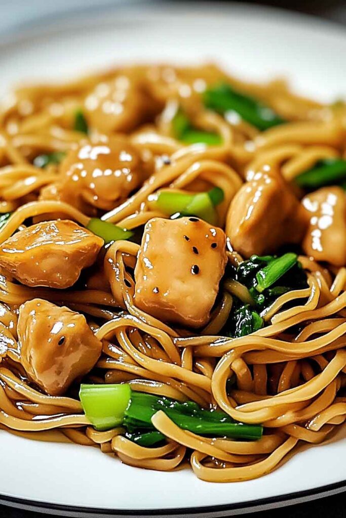 Garlic Chicken Lo Mein