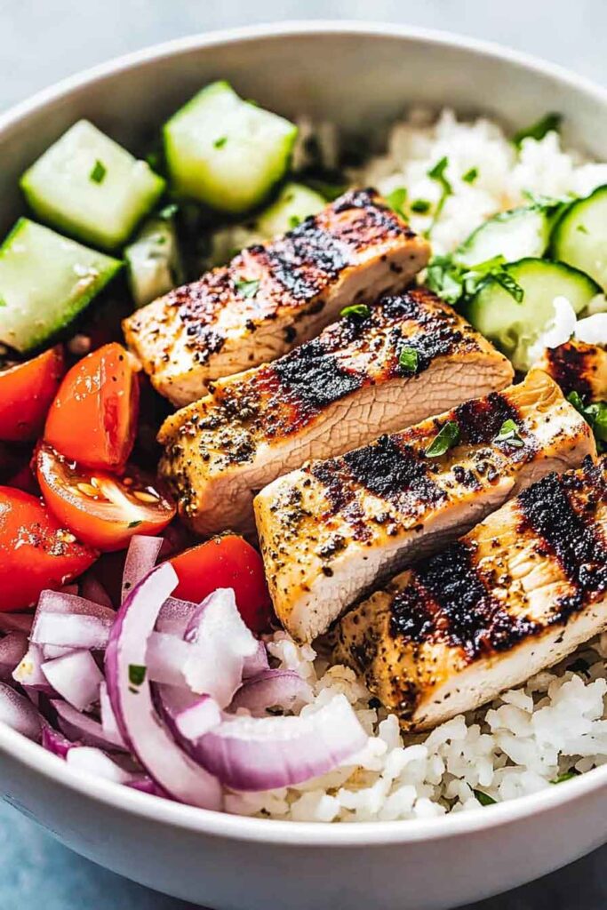 How to Serve Greek Chicken Bowls