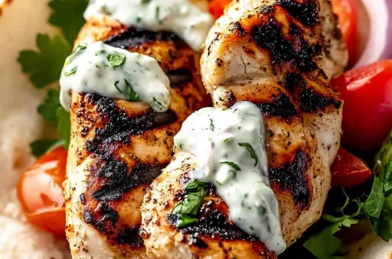 Greek Chicken Souvlaki (Grill OR Stovetop)