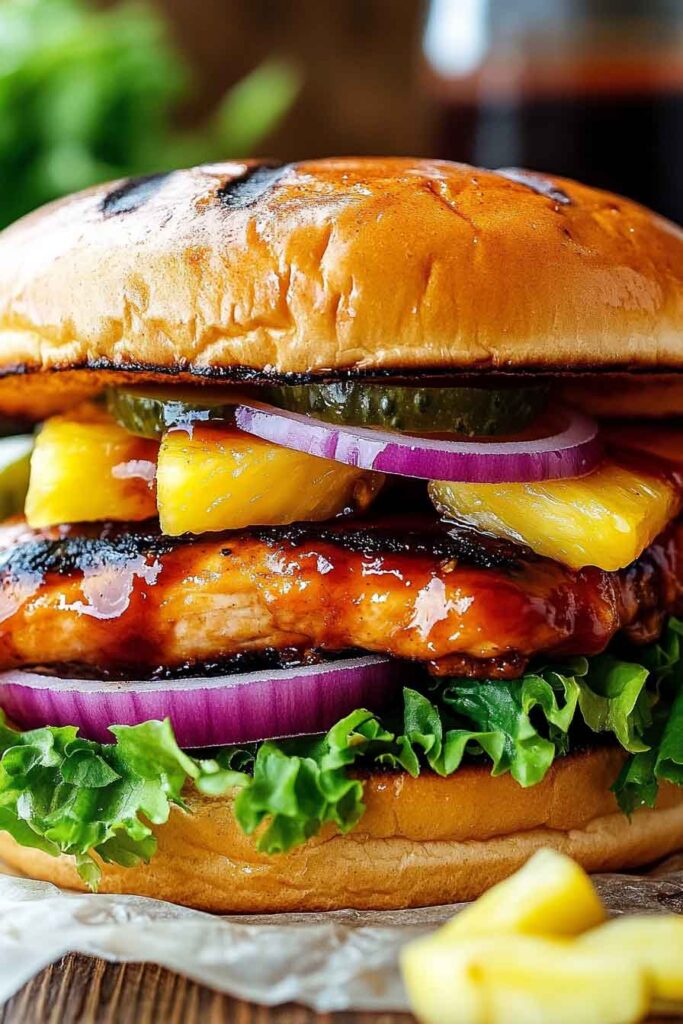 Hawaiian BBQ Chicken Sandwiches
