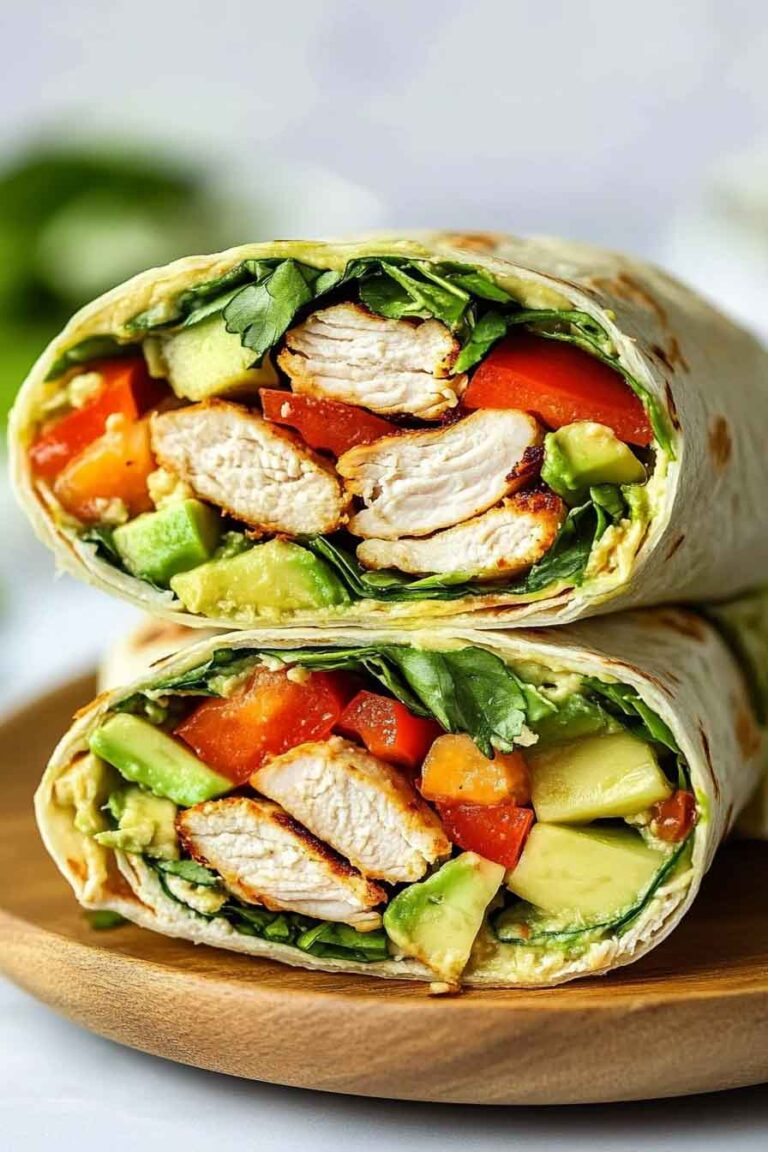 Healthy Chicken Avocado Wraps