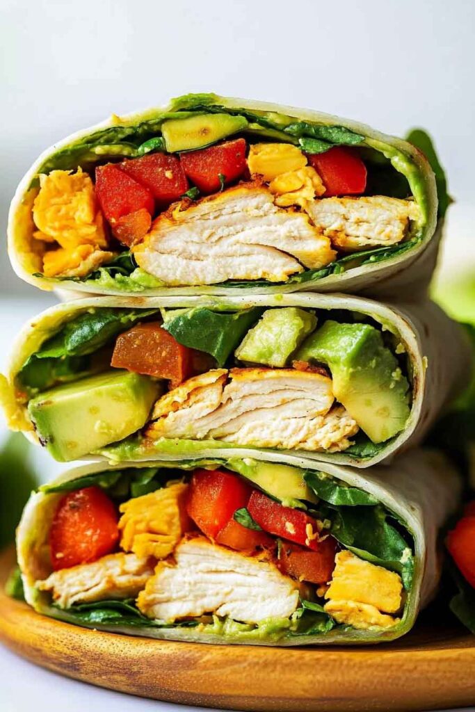 Healthy Chicken Avocado Wraps