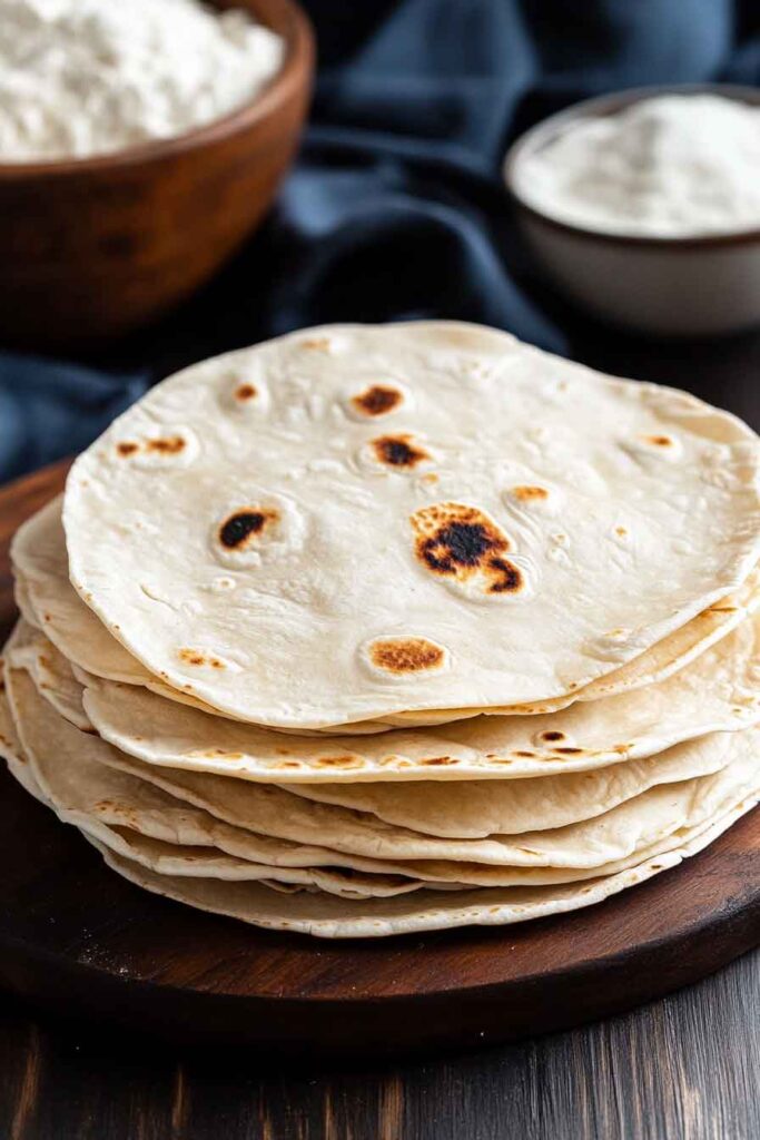 Ingredients for Homemade Flour Tortillas