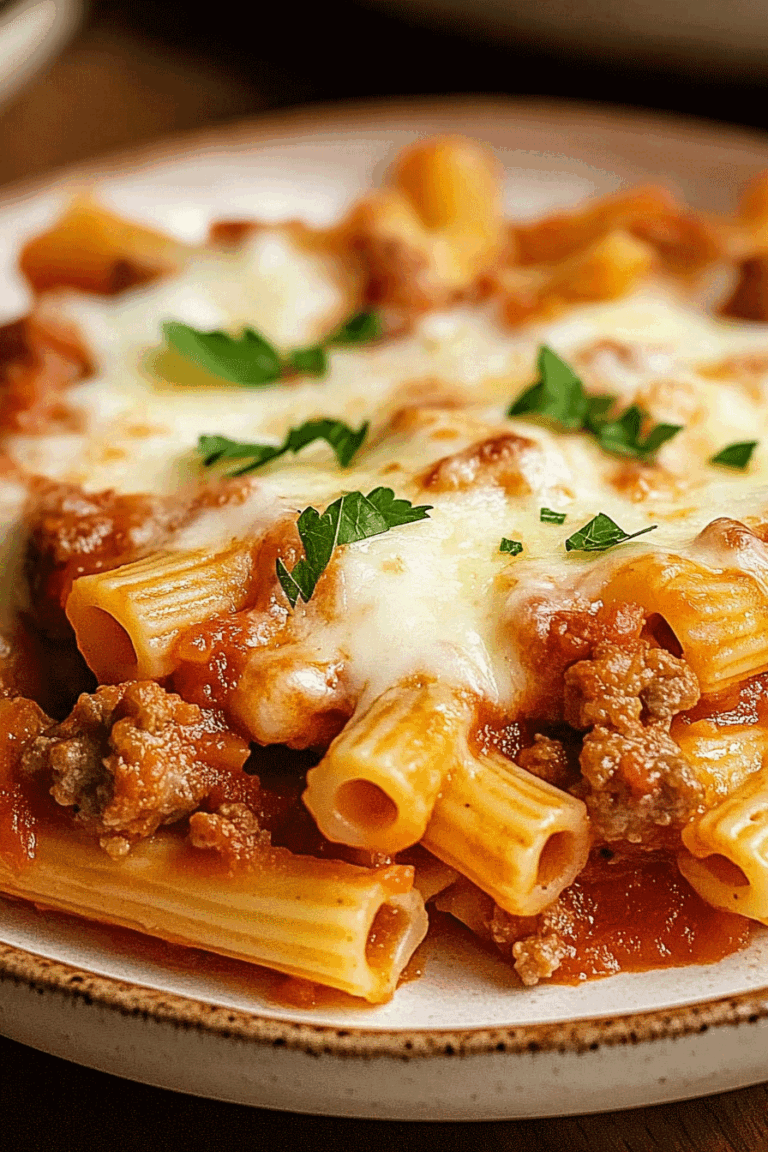 Italian Sausage Baked Ziti