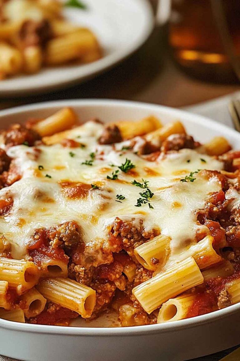 Italian Sausage Baked Ziti