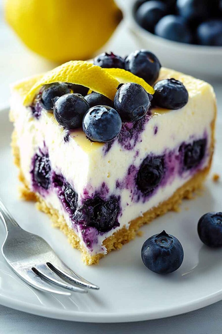 Lemon Blueberry Cheesecake Cake