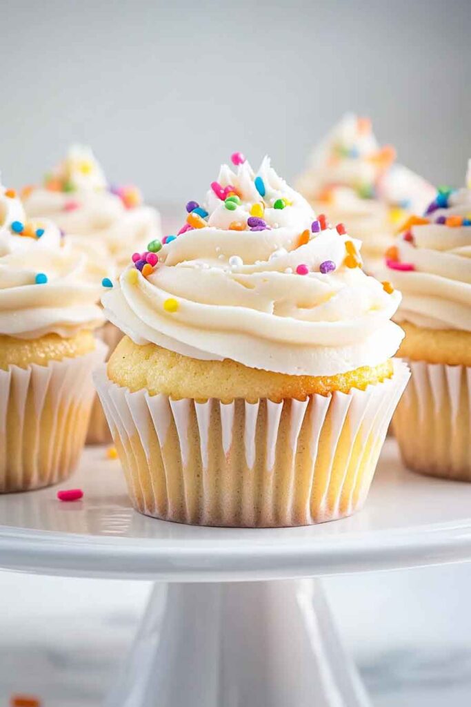 Moist And Fluffy Vanilla Cupcakes