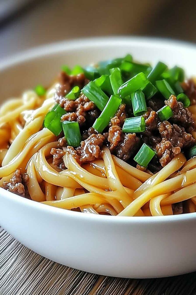 Mongolian Ground Beef Noodles