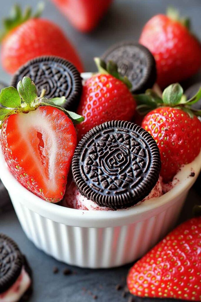 Oreo Truffle Stuffed Strawberries