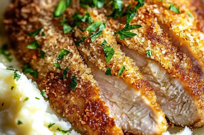 Parmesan Crusted Chicken (Pan-Fried or Oven-Baked)