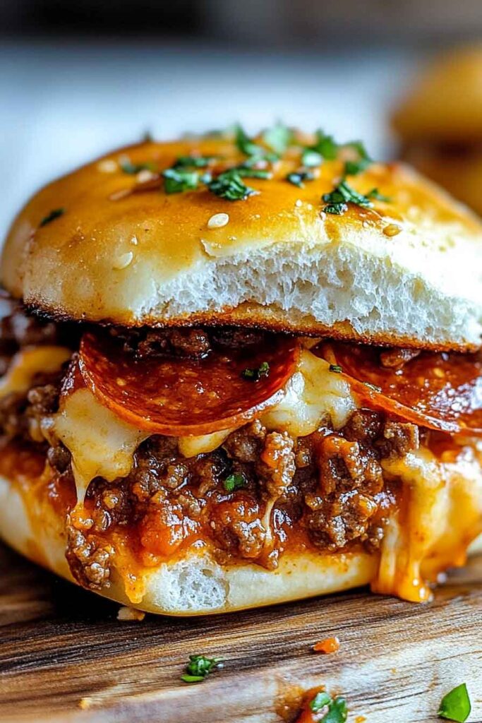 Ingredients for Pepperoni Pizza Sloppy Joes