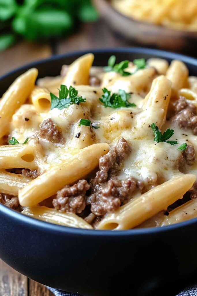 Ingredients for Philly Cheesesteak Pasta