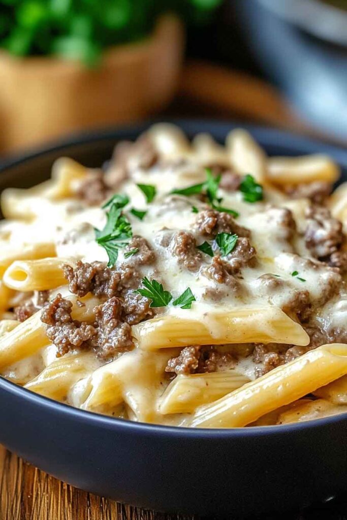 How to Make Philly Cheesesteak Pasta