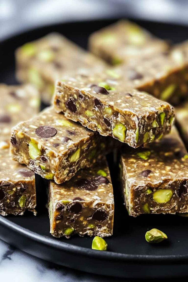 Pistachio Chocolate Chip Protein Bars