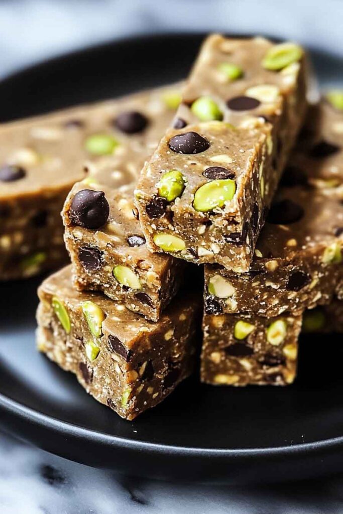 Pistachio Chocolate Chip Protein Bars