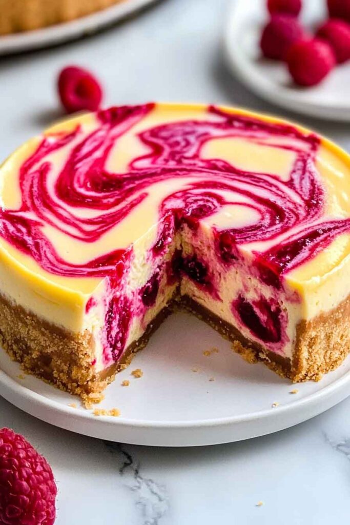 How to Make Raspberry Swirl Lemon Cheesecake