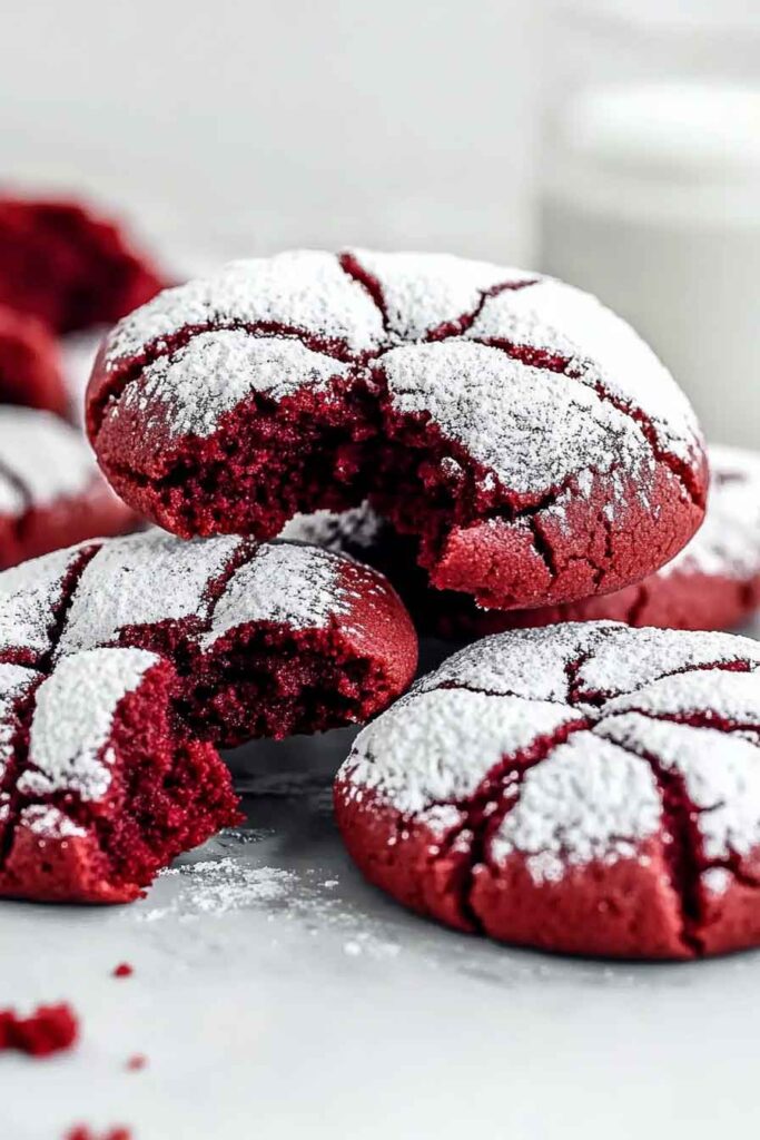 How to Make Red Velvet Crinkle Cookies