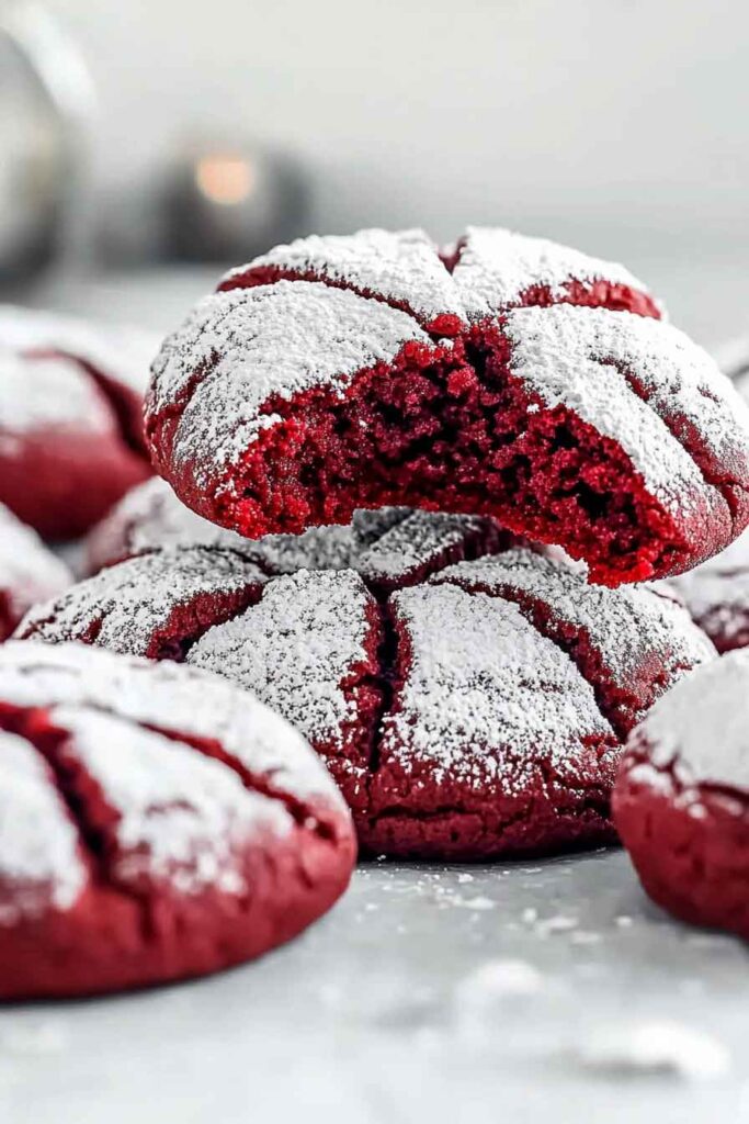 Red Velvet Crinkle Cookie