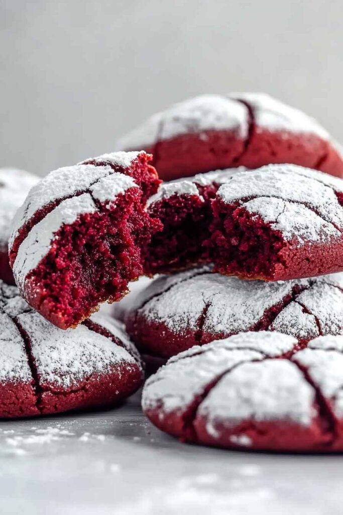 Red Velvet Crinkle Cookie
