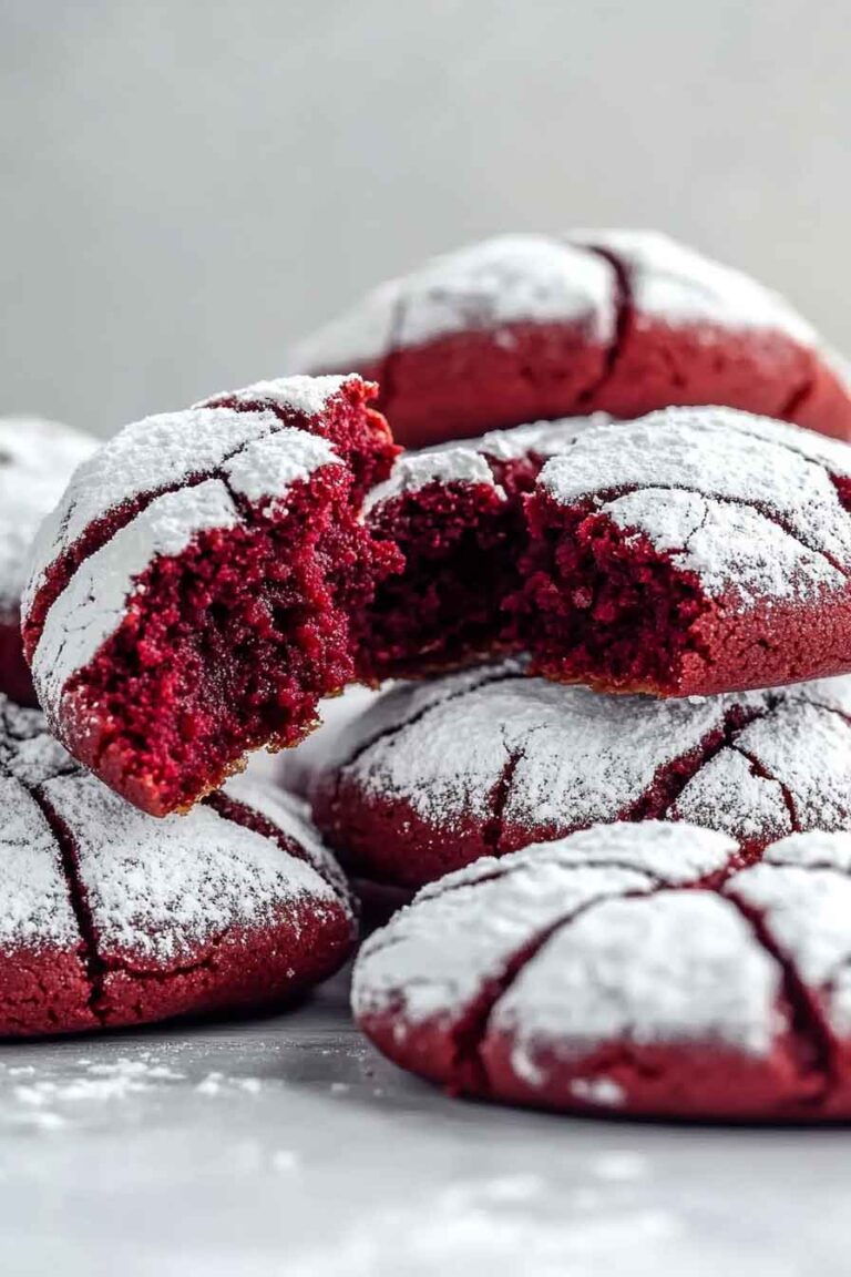 Red Velvet Crinkle Cookie