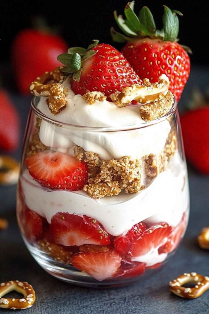 Strawberry Pretzel Salad Parfaits