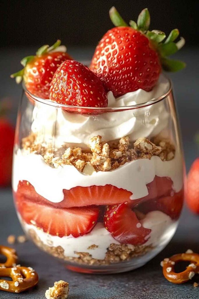 Strawberry Pretzel Salad Parfaits