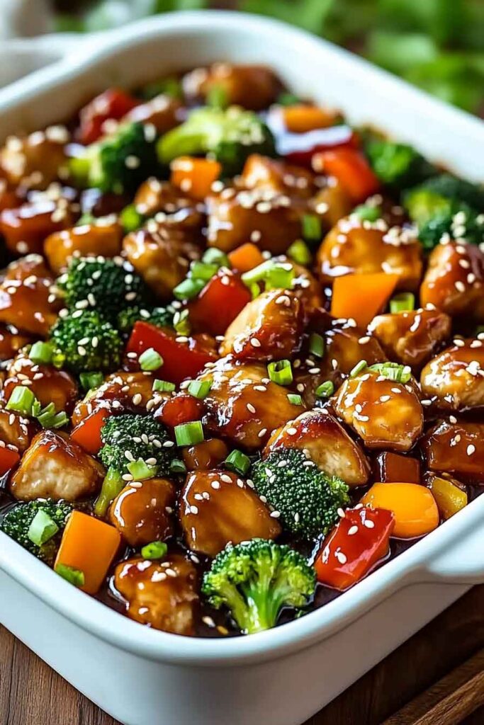 Ingredients for Teriyaki Chicken Casserole