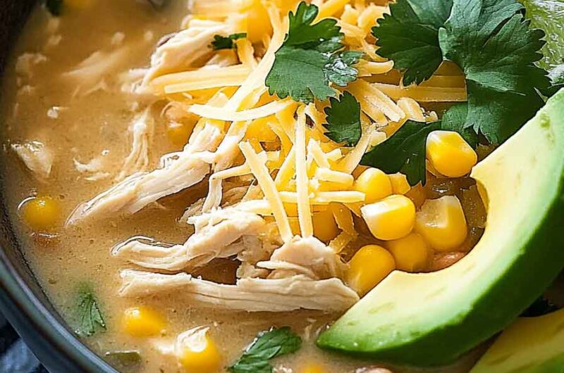 White Chicken Chili (Stovetop OR Slow Cooker)