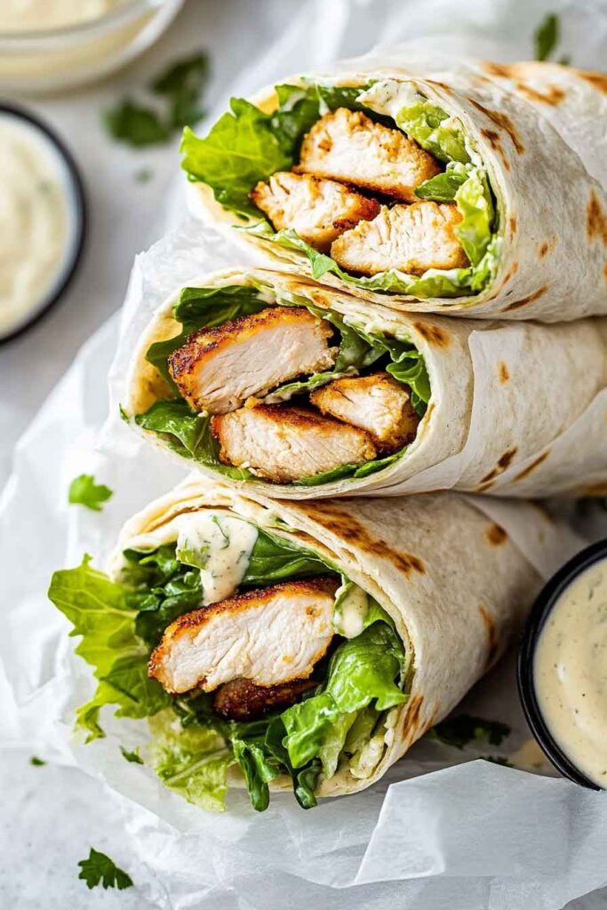 Storing Chicken Caesar Wraps