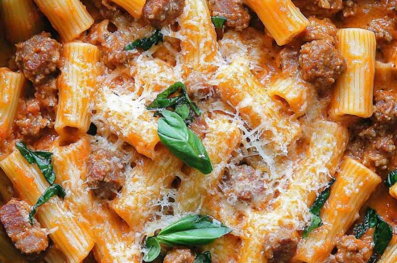 Creamy Sausage Rigatoni