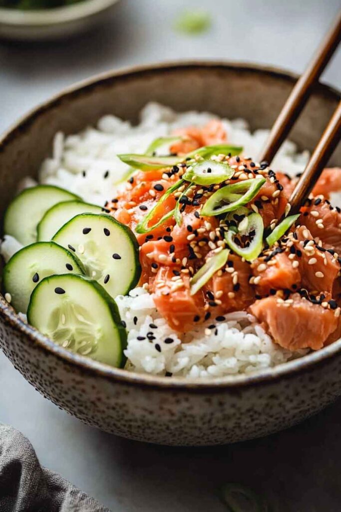 Ingredients for Tuna Rice Bowls
