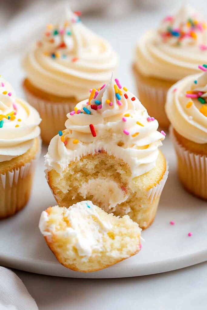 Vanilla Birthday Cupcakes