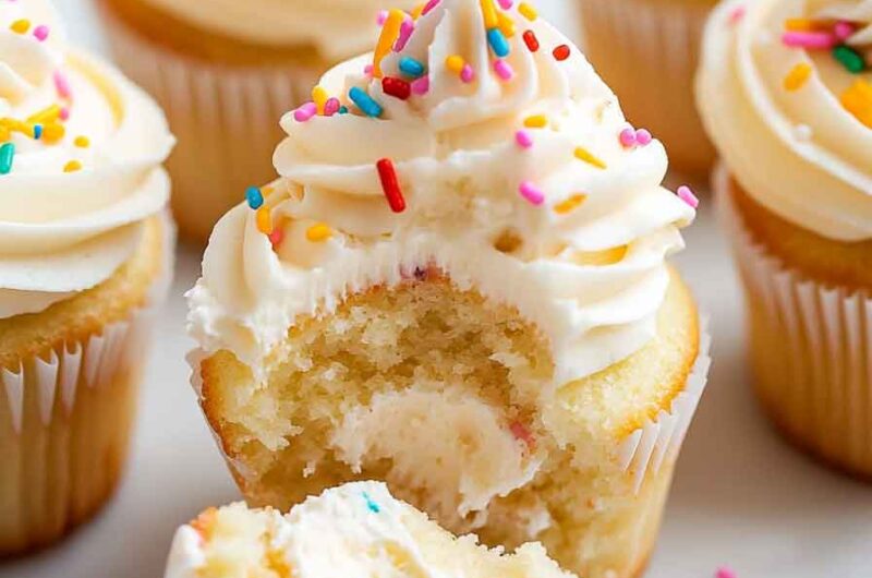 Vanilla Birthday Cupcakes