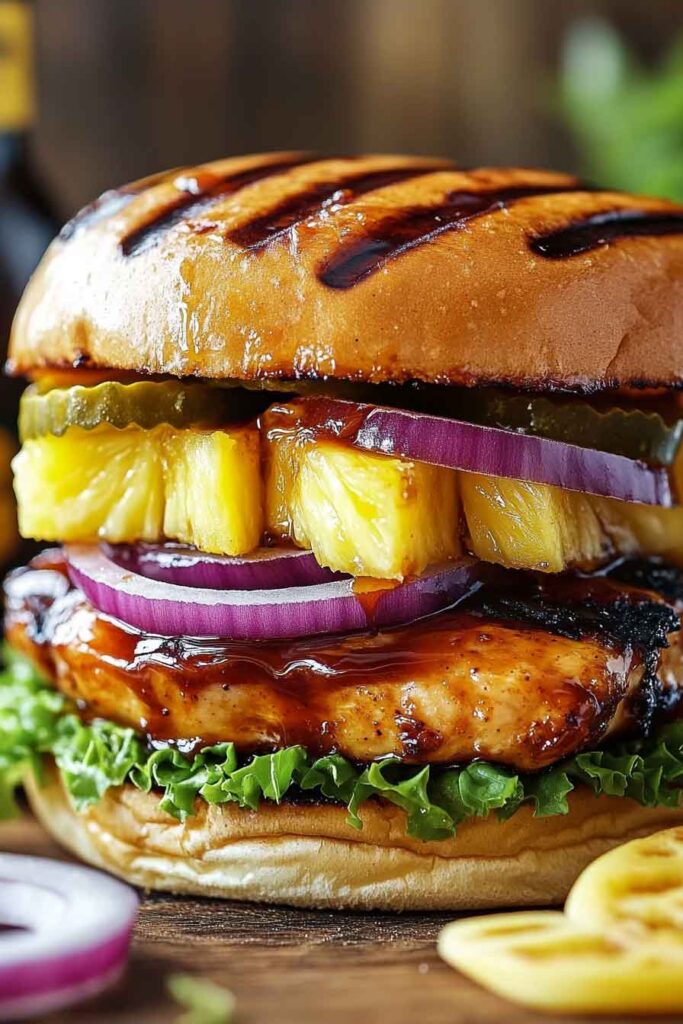Hawaiian BBQ Chicken Sandwiches