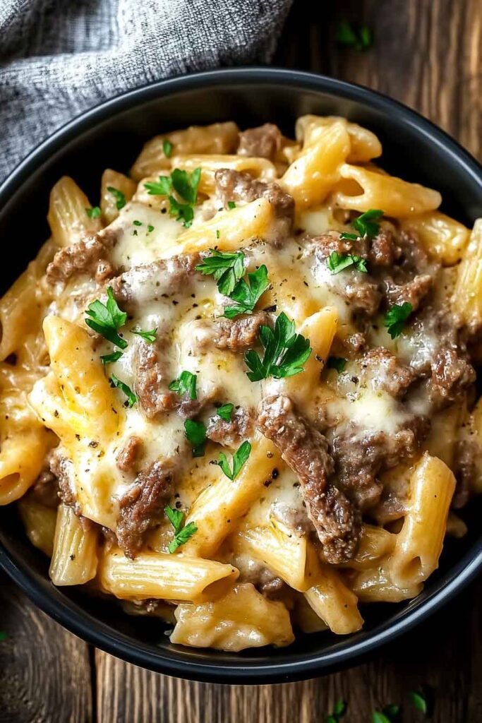 Philly Cheesesteak Pasta