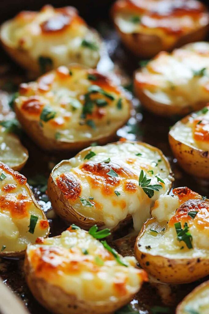 Cheesy Garlic Herb Roasted Potatoes