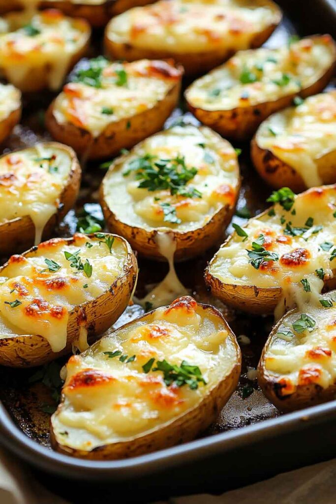 Cheesy Garlic Herb Roasted Potatoes