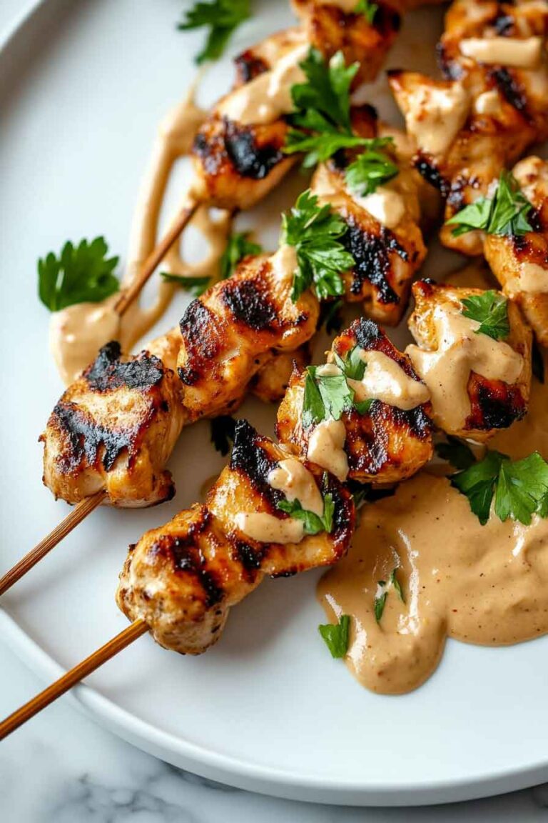 Chicken Satay With Peanut Sauce