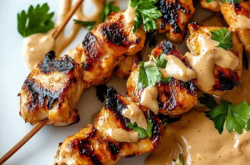 Chicken Satay With Peanut Sauce