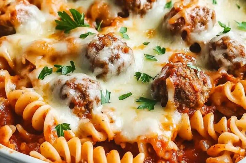 Dump And Bake Meatball Casserole