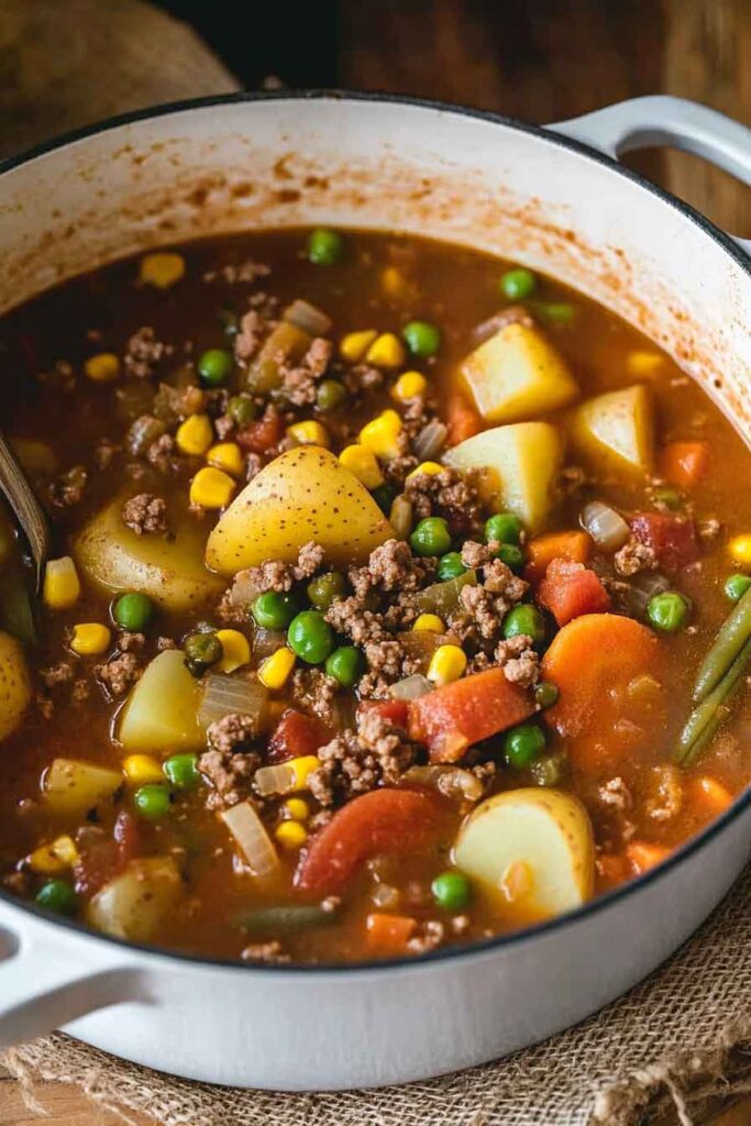 Ingredients for Hamburger Soup