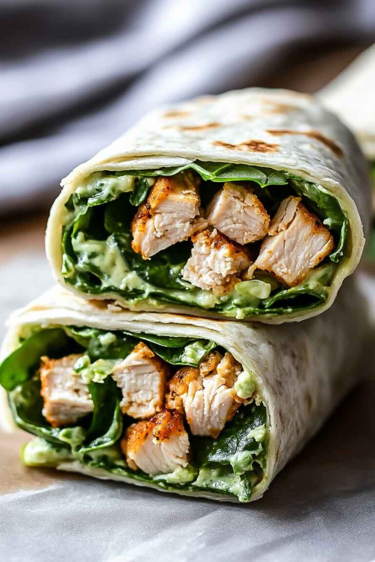 Miso Chicken Caesar Wraps